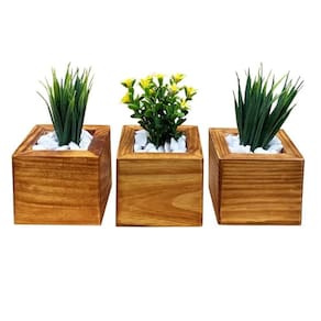 Vasos Com Plantas 3 Unidades Casa Home Sala