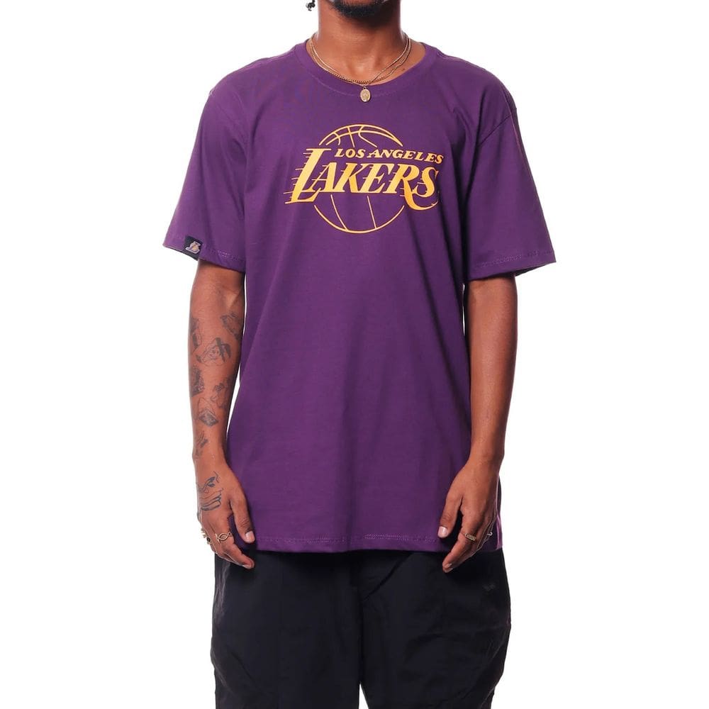 Camiseta Nba Masculina Lakers Big Logo