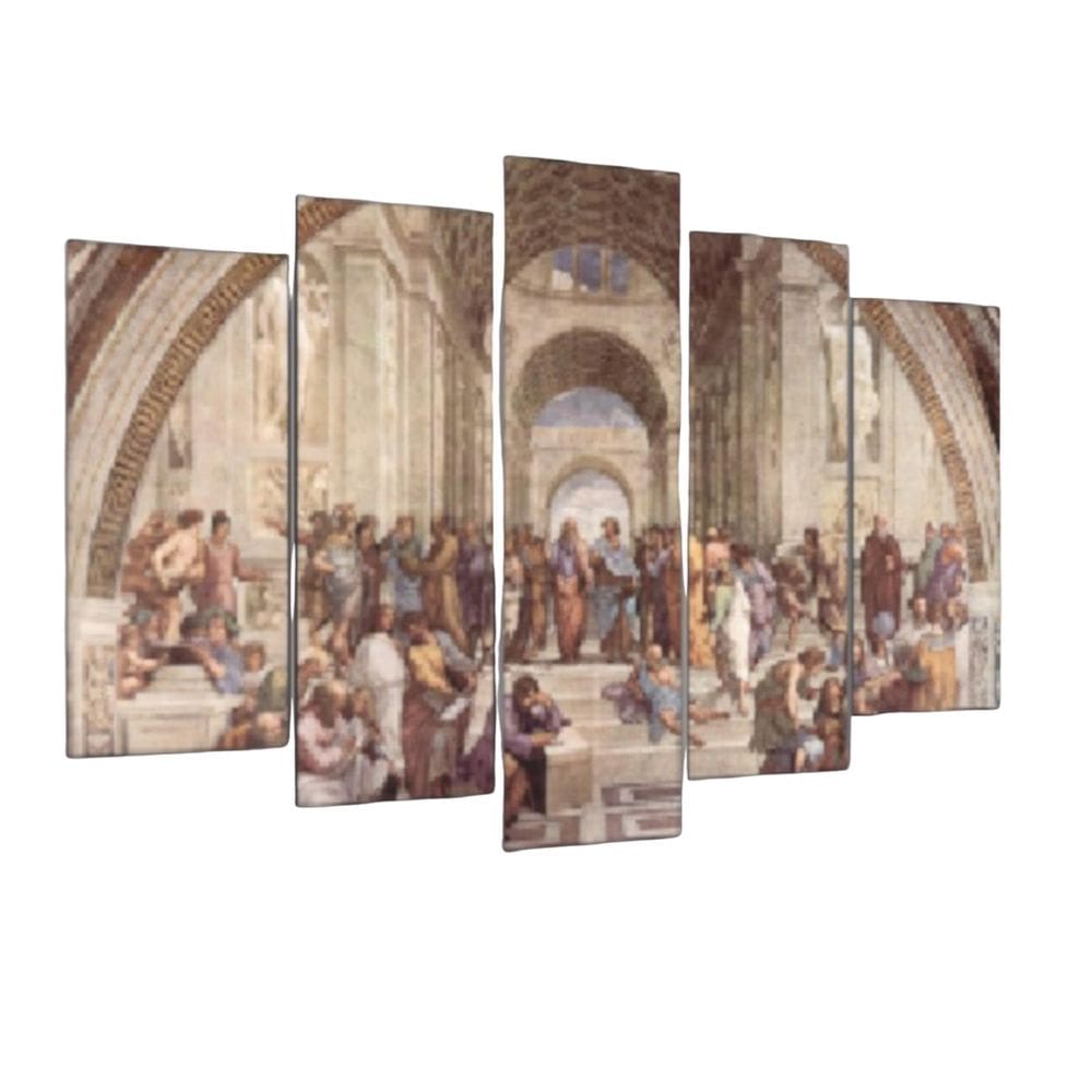 Quadro Decorativo Mosaico 5 Peças Mod008 Sala Lindo Grande