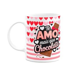 Caneca Namorados - Te amo mais que chocolate - PinkHearts