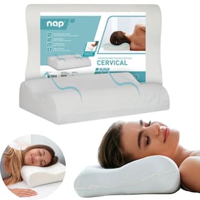 Travesseiros Espuma Viscoelástico D40 Comfort Tecnologia Nasa Cervical Anatômico Ortopédico