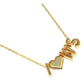 Colar Cordão Amo Wesley Safadão Folheado Ouro 18k