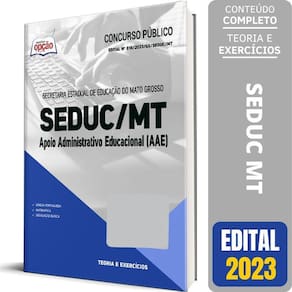 Apostila Seduc Mt 2023 Apoio Administrativo Educacional Aae