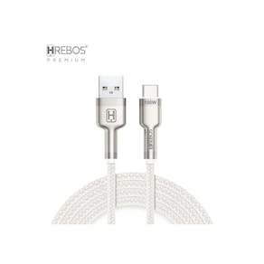 Cabo Smartphone Hrebos Cb251c Tipo C 100w 3.1a Trançado