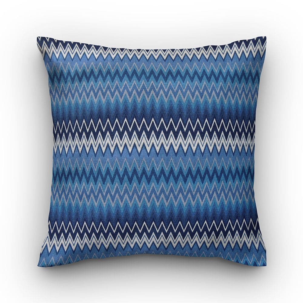 Capa de almofada VivaIN geométrico chevron azul