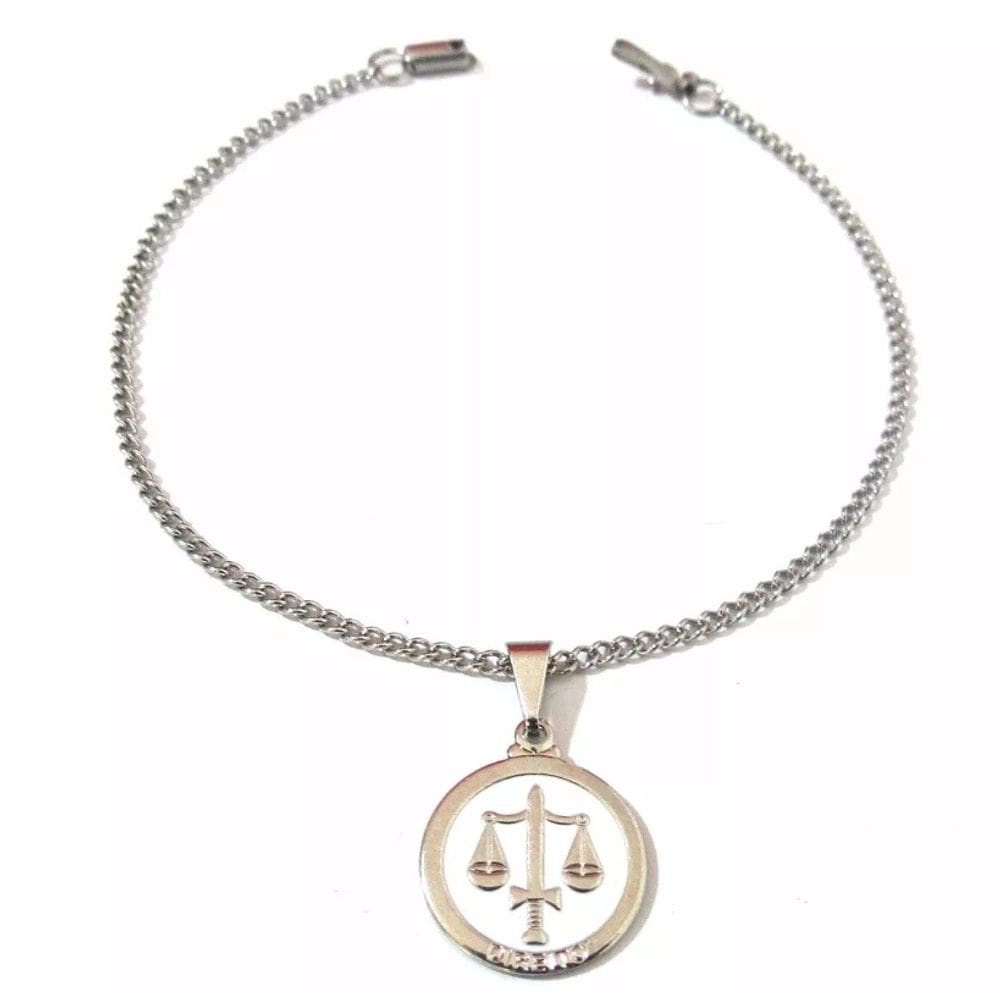 Pulseira Aço Inox Direito Advogada Detalhe Branco