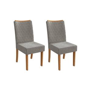 Cadeira Sala de Jantar 2CAD129 Kit 2 Un Canela/Boucle Cinza - Kappesberg
