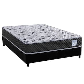 Cama Box Casal: Colchão Ortopédico Herval Compact AG 65 / Ag Biello + Base CRC Suede Black (138x188)