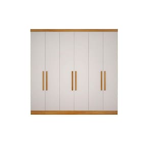 Módulo de Quarto Casal Guarda Roupa c/ 6 Portas e 4 Gavetas Rizon/Linea Cumaru/Fendi 25 - Novo Horizonte