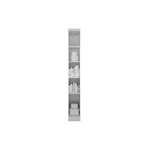 Módulo de Quarto Casal Armário Cantoneira Rizon/Linea c/ 4 Prateleiras Neve - Novo Horizonte