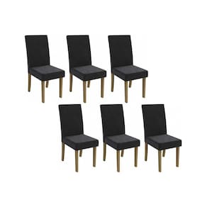 Kit 2 Cadeiras de Cozinha 2CAD131FR 6 Un Freijo/Suede Preto A038 - Kappesberg