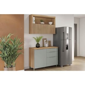 Cozinha Modulada Nesher Marquesa 2 Peças (1Aéreo+1Balcão) C2P29 Nature-Nesher