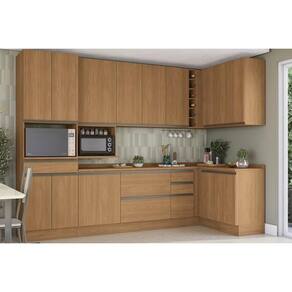 Cozinha Modulada Kappesberg Maxxi 14 Peças (4Aéreos+4Balcões+1TorreQuente+5Complementos) C14P48 Canela-Kappesberg