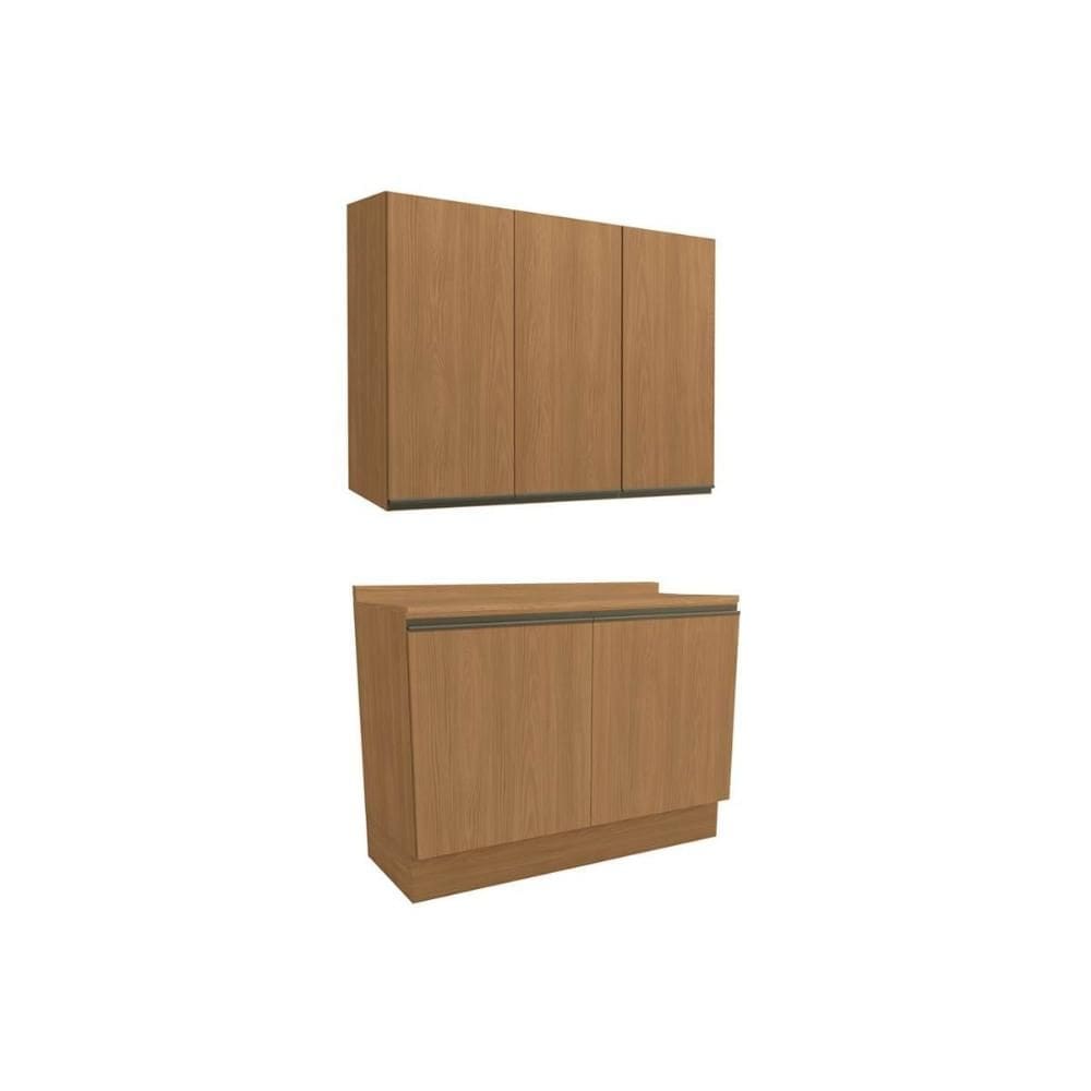Cozinha Modulada Kappesberg Maxxi 3 Peças (1Aéreo+1Balcão+1Complemento) C3P36 Canela-Kappesberg