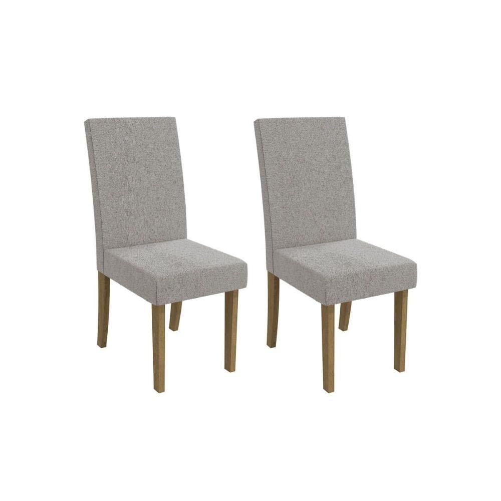 Cadeira de Cozinha 2CAD131 Kit 2 Un Canela/Boucle Cinza - Kappesberg