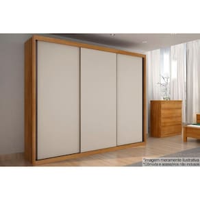 Guarda Roupa 3 Portas de Correr e 6 Gavetas Paradizzo/Palazzo Cumaru/Fendi 25 - Novo Horizonte