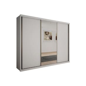 Guarda Roupa Casal 3 Portas de Correr (1 c/ Espelho) e 6 Gavetas Paradizzo/Palazzo Neve - Novo Horizonte