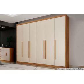 Guarda Roupa Casal 6 Portas e 8 Gavetas Bragaça/Coimbra Cumaru/Fendi 25 - Novo Horizonte