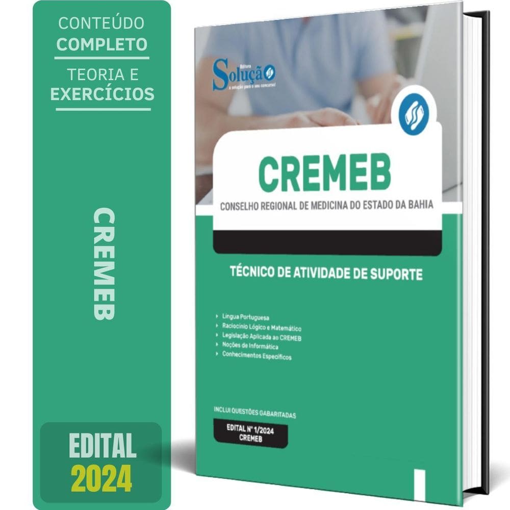 Apostila Cremeb 2024 - Técnico De Atividade De Suporte