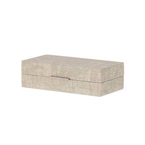 Caixa Retangular Em MDF Revestida Em PU Mesclado Mart 25,5x12,5cm