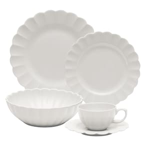 Jogo De Jantar Em Porcelana Flora Com 20 Peças Oxford Camélia