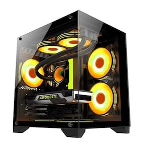 Gabinete Gamer Aquário Com 4 Fans Inclusas Para Water Cooler Rgb Tampa Vidro - GB1790