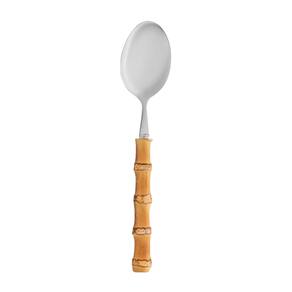 Jogo De Colheres De Mesa Em Inox E Cabo Em Bambu Tulum Com 4 Peças Wolff