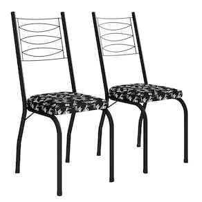 Kit 2 Cadeiras Aço Carbono Tubular Metálica Acabamento D-25 Luana