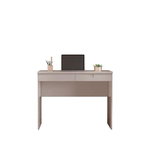 Escrivaninha 2 Gavetas com Chave Felicia 105cm Off White - JCM Movelaria