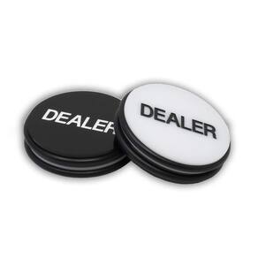 Botão de dealer DA VINCI, grande, 7,6 cm, dupla face, grau de cassino