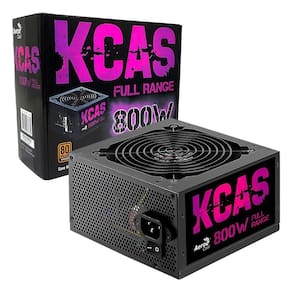Fonte Gamer Atx Aerocool Kcas 800w, 80 Plus Bronze, Pfc Ativo