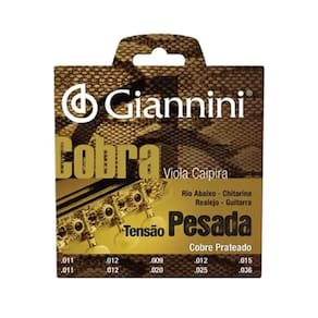Corda Para Viola Giannini Cobra Cobre Prateado Gesvp Pesada