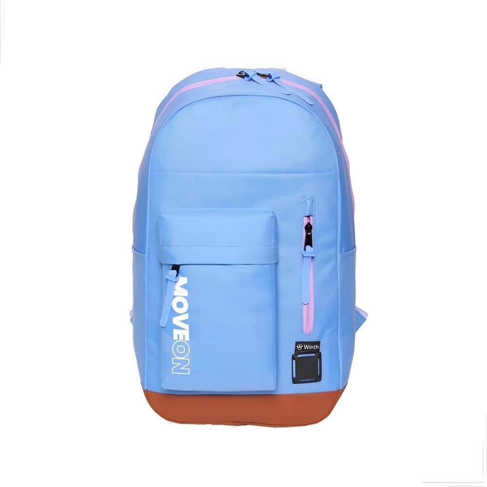 Mochila Unissex Juvenil Cores Escolar Viagem Cor:azul Claro [F102]