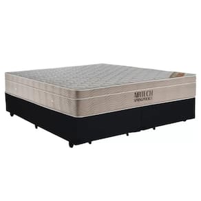 Cama Box Base Queen Bipartido Colchão Molas Ensacadas Airtech SpringPocke 158x198 Preto - Ortobom