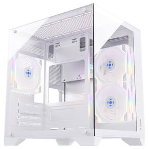 Gabinete Gamer Aquário Fortrek Clarity - Vidro Temperado - Micro-ATX - Branco - 83457