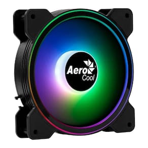 Cooler 120mm Aerocool Saturn 12F - 1000RPM - Iluminação RGB - 12V - Baixo Ruído - Preto - 73851
