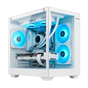 Gabinete Gamer Aquário Hayom GB1791 - Vidro Temperado - Incluso 4 Coolers 120mm - Micro ATX - Branco
