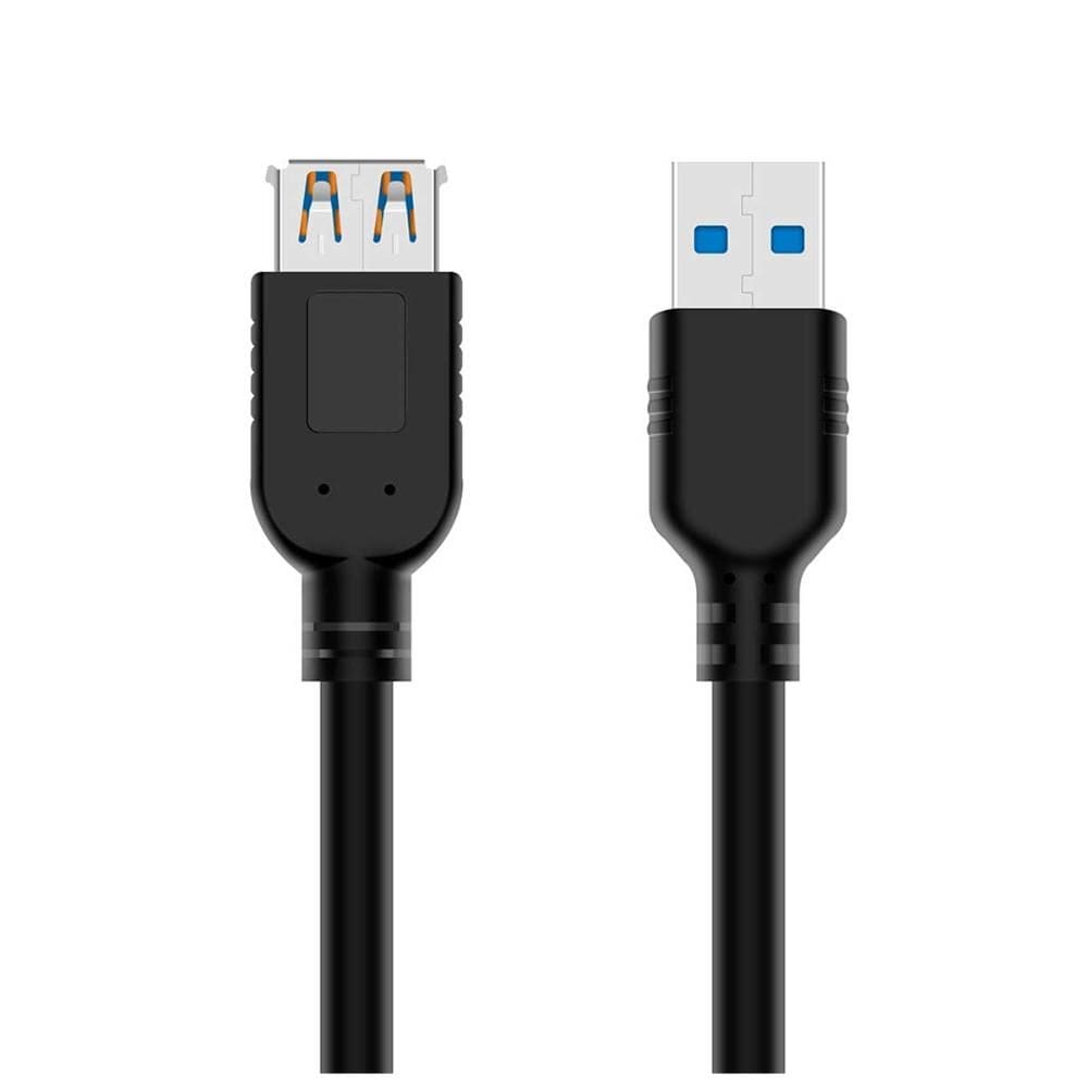 Cabo Extensor USB 3.0 - Macho/Fêmea - 5Gbps - 3 metros - Preto - PlusCable USBAF3030