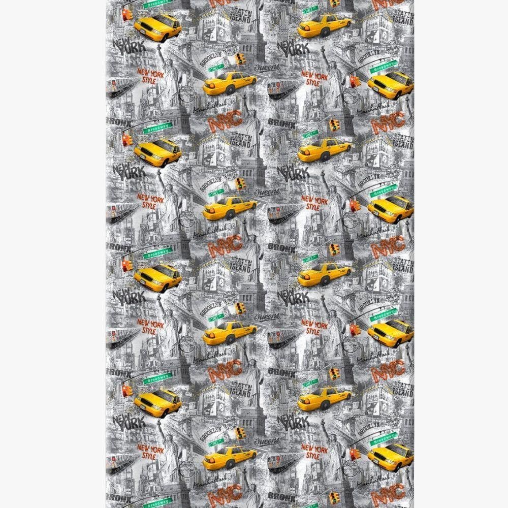 Cortina De Box Estampada Ny - Com Ganchos