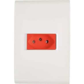 Tramontina -tomada 2p+t 20a-250v Modular Vermelha Vermelho E Branco - 250v