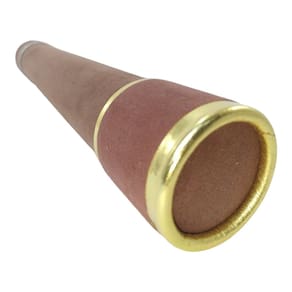 Canudo de formatura camurça marrom com dourado