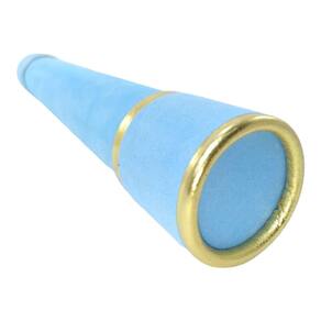 Canudo de formatura camurça azul claro com dourado