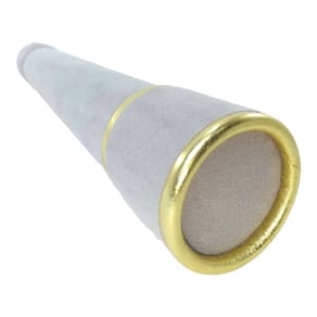 Canudo de formatura camurça cinza com dourado