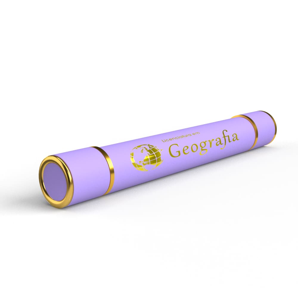 Canudo de formatura personalizado Licenciatura Geografia
