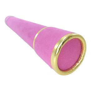 Canudo de formatura camurça pink com dourado