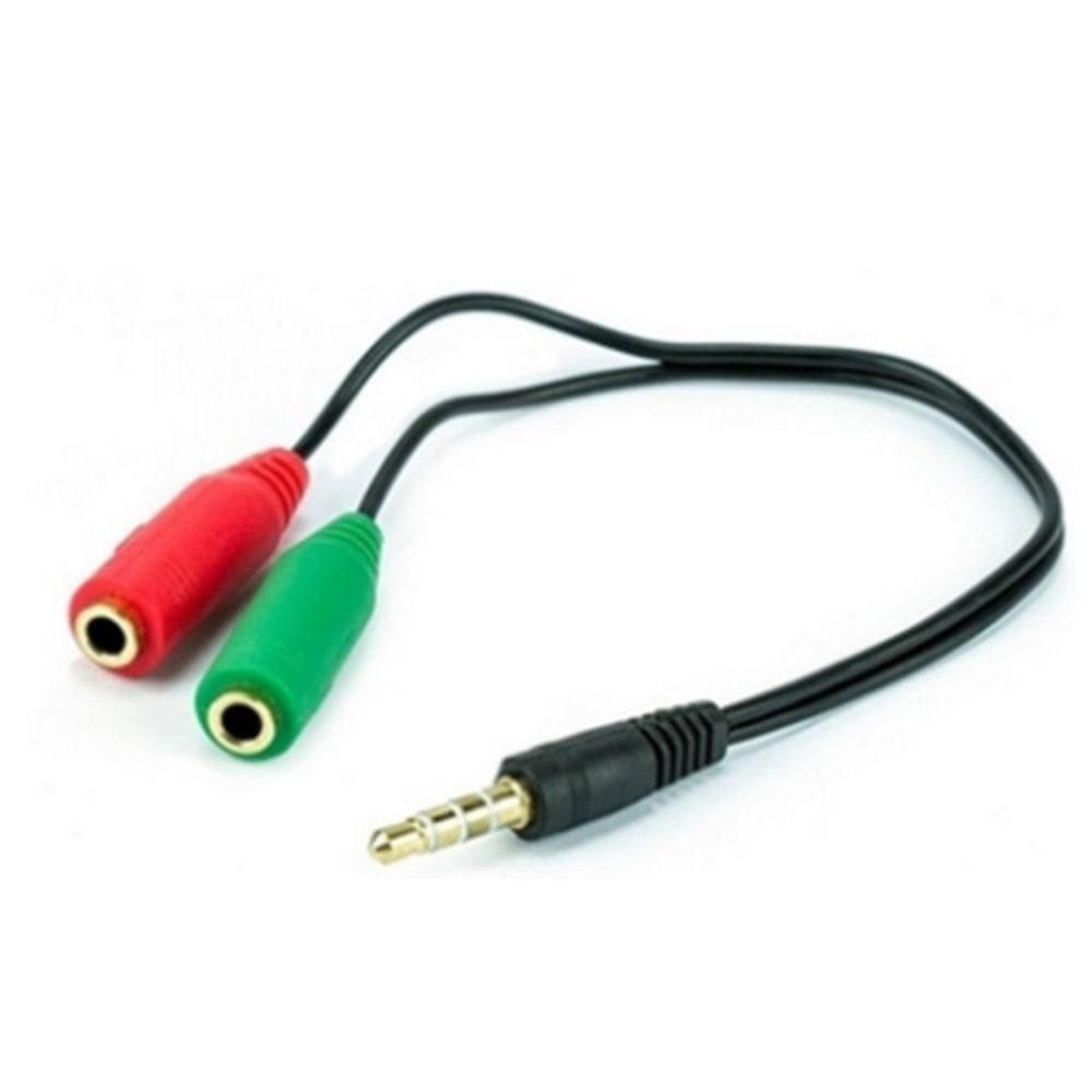 Cabo P3 Macho 2 P2 20Cm Qualidade No Som