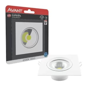 Spot Led Embutir Quadrado Bivolt 7w 6500k Avant
