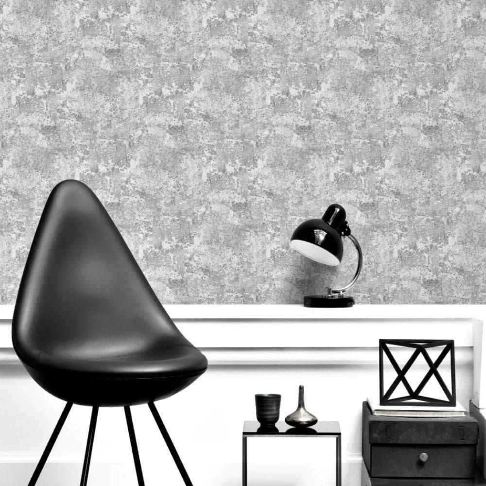 Papel De Parede Colorkey Concreto Cinza E Prata Col1004