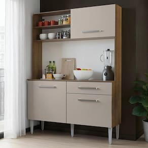 Kit Cozinha Compacta 120cm Rustic Crema Life Madesa