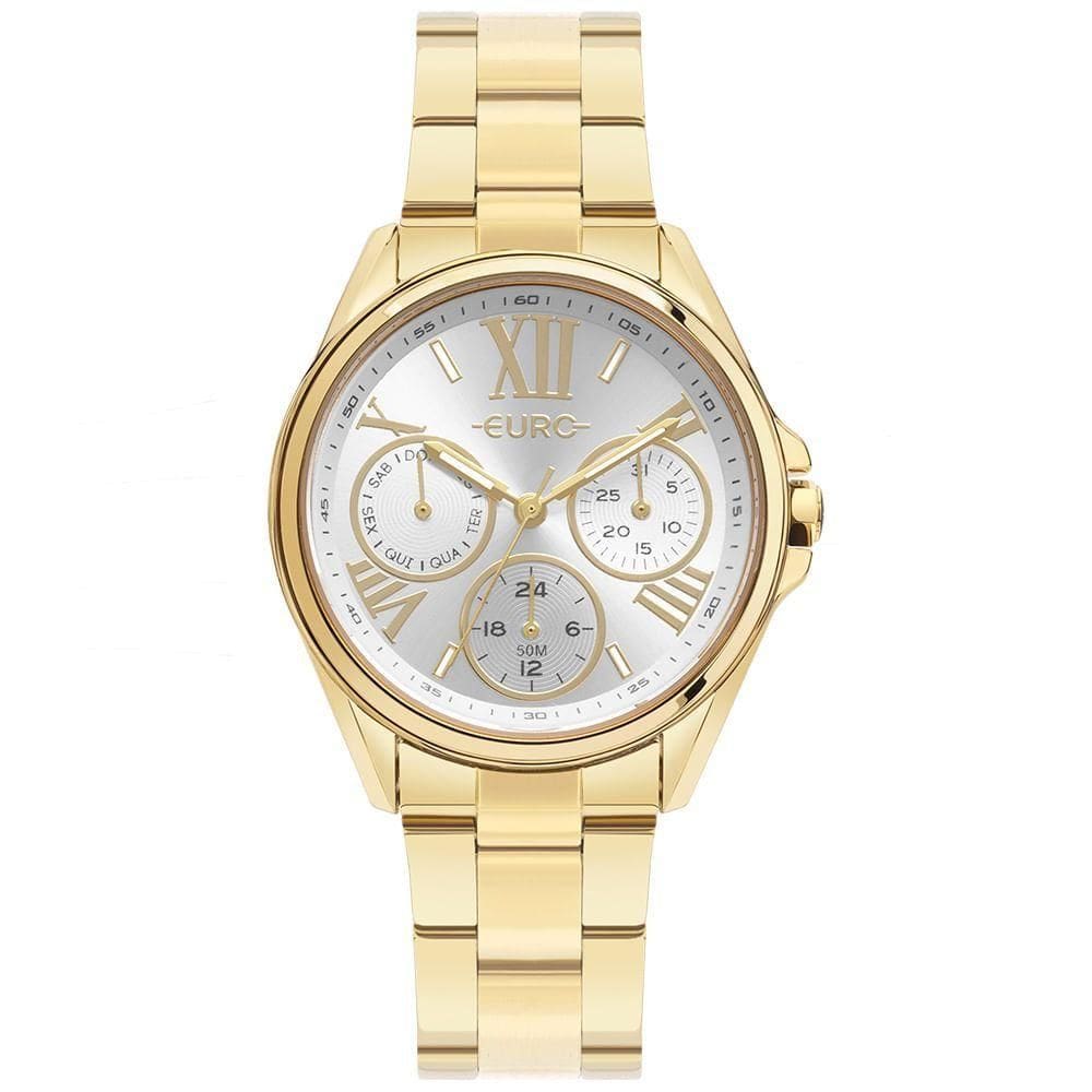 Relógio Euro Feminino Multiglow Midi Dourado - Eu6p29aip-4b Eu6p29aip-4b
